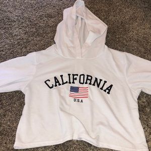 California Cropped Hoodie
